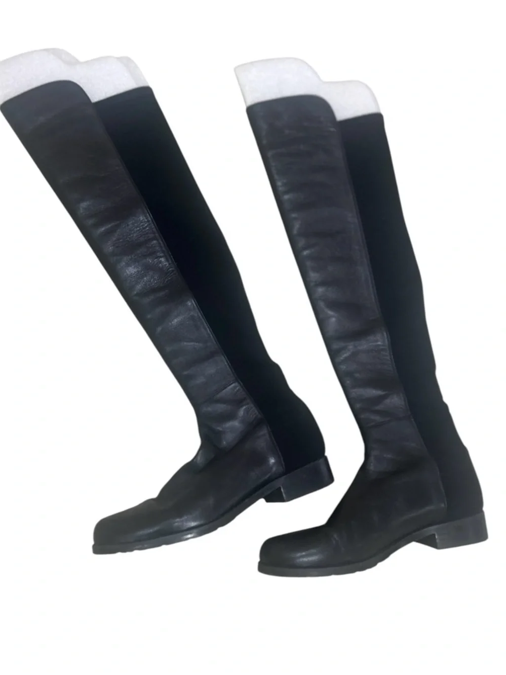 Stuart Weitzman Black Over-the-Knee Leather & stretch Boots size 6 5